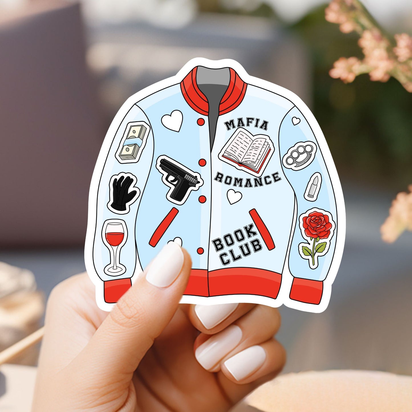 Mafia Romance Book Club Jacket Sticker