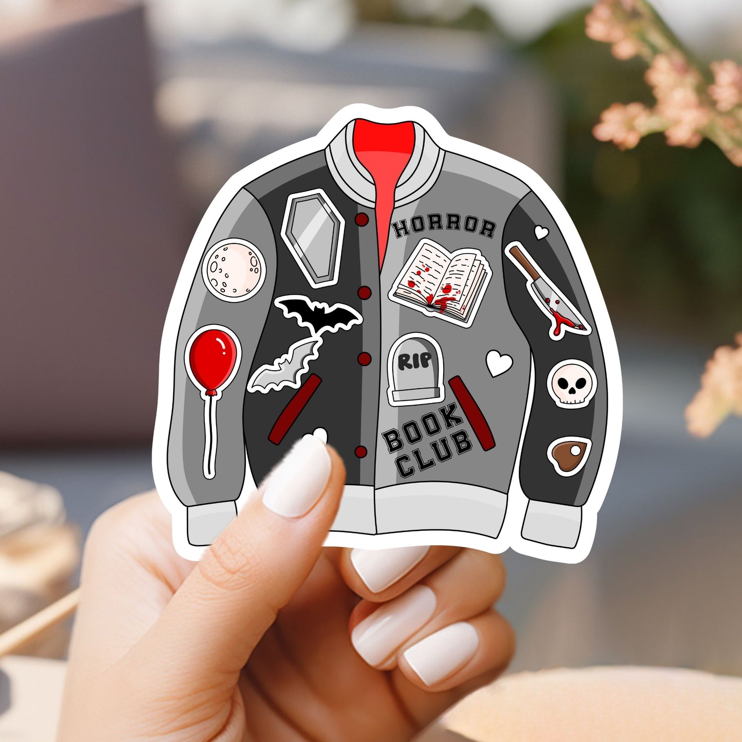 Horror Book Club Jacket Sticker
