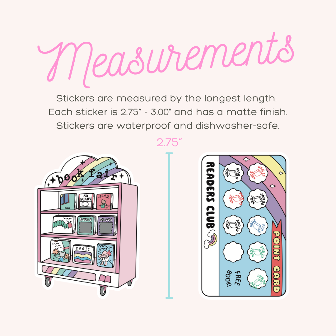 Book Girlie Locket Sticker