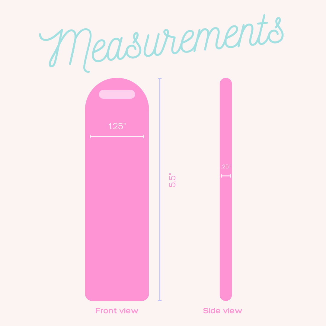 the measurements of a pink pen and a ruler