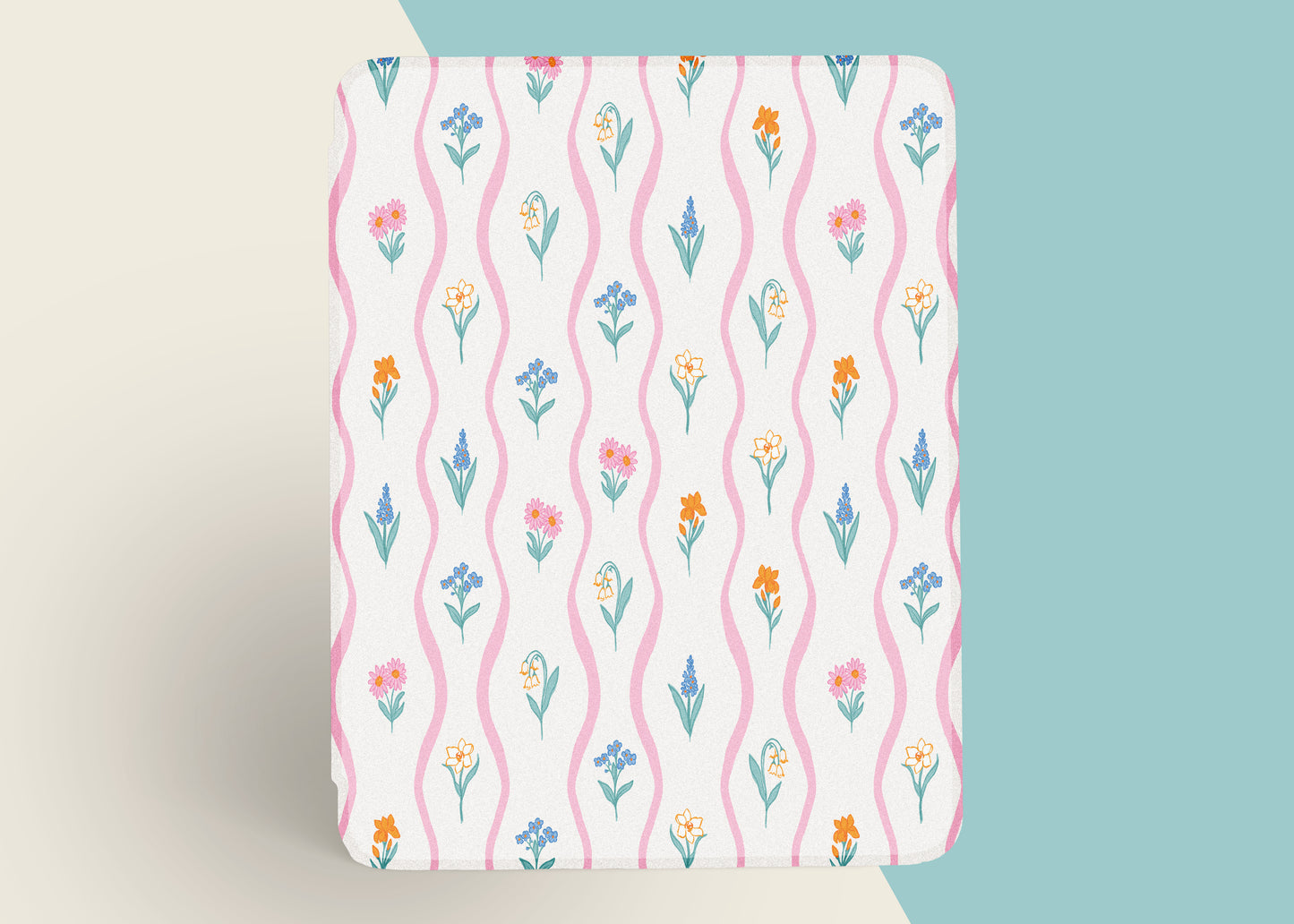 Floral Waves Kindle Case