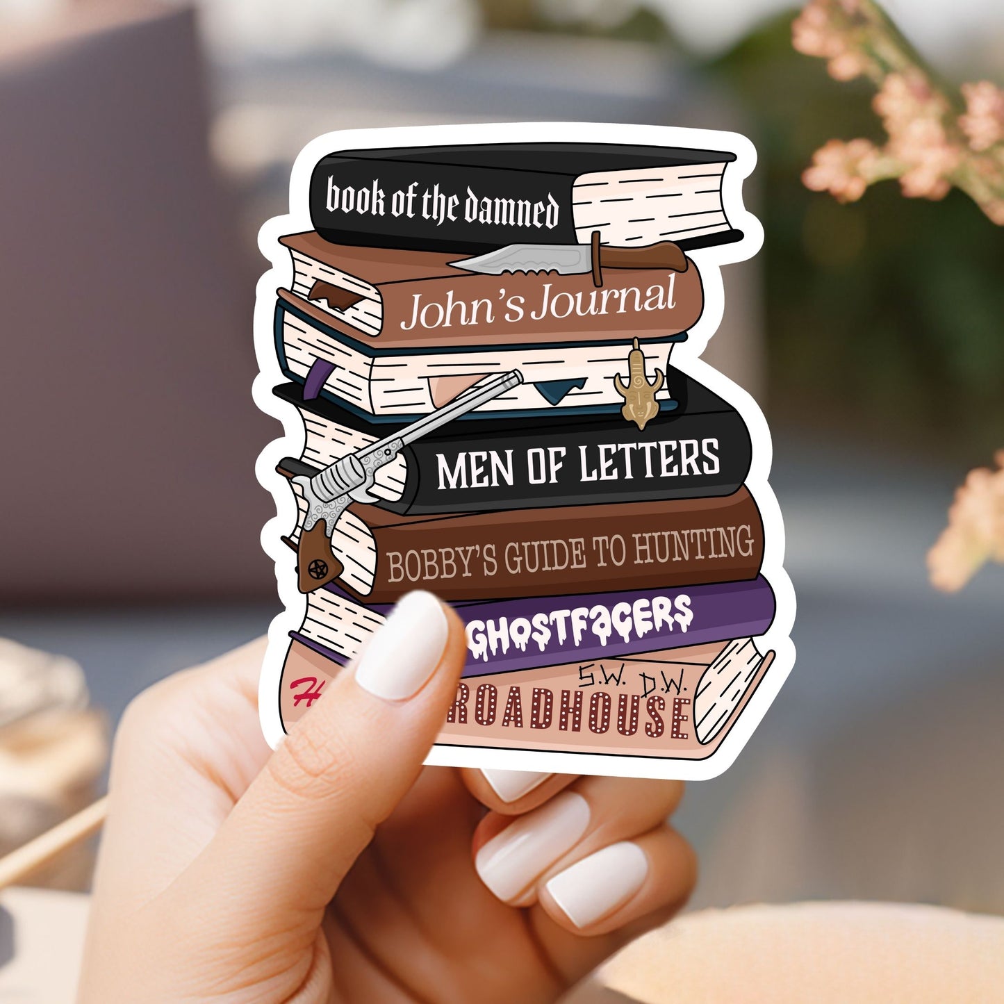 Super Natural Bookstack Sticker