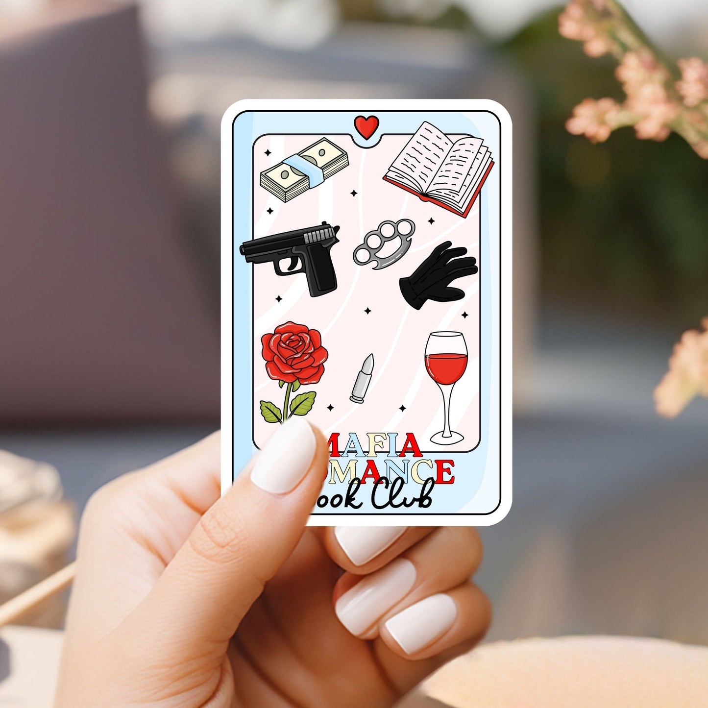 Mafia Romance Book Club Tarot Sticker