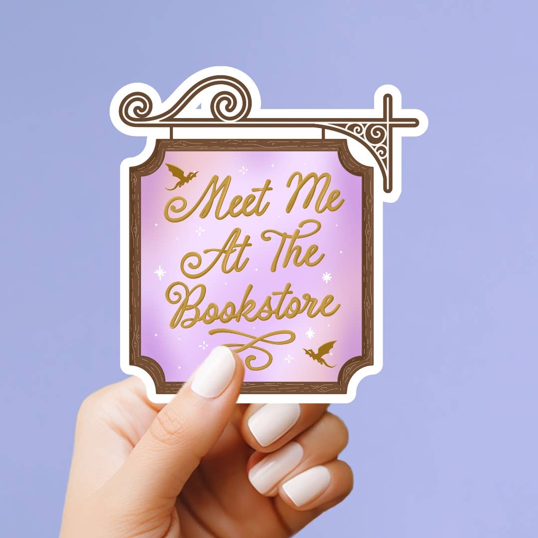Meet Me at the Bookstore Vinyl Sticker