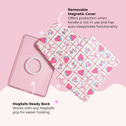 Removable Cover Retro Checkered Kindle  Case