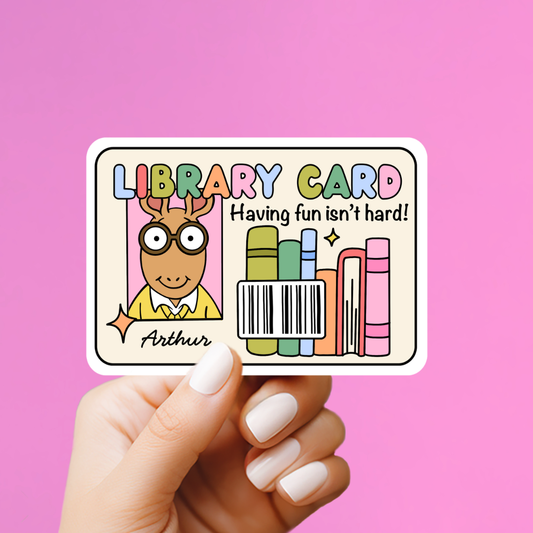 Arthur Library Card Sticker