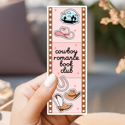 Cowboy Romance Book Club Film Sticker
