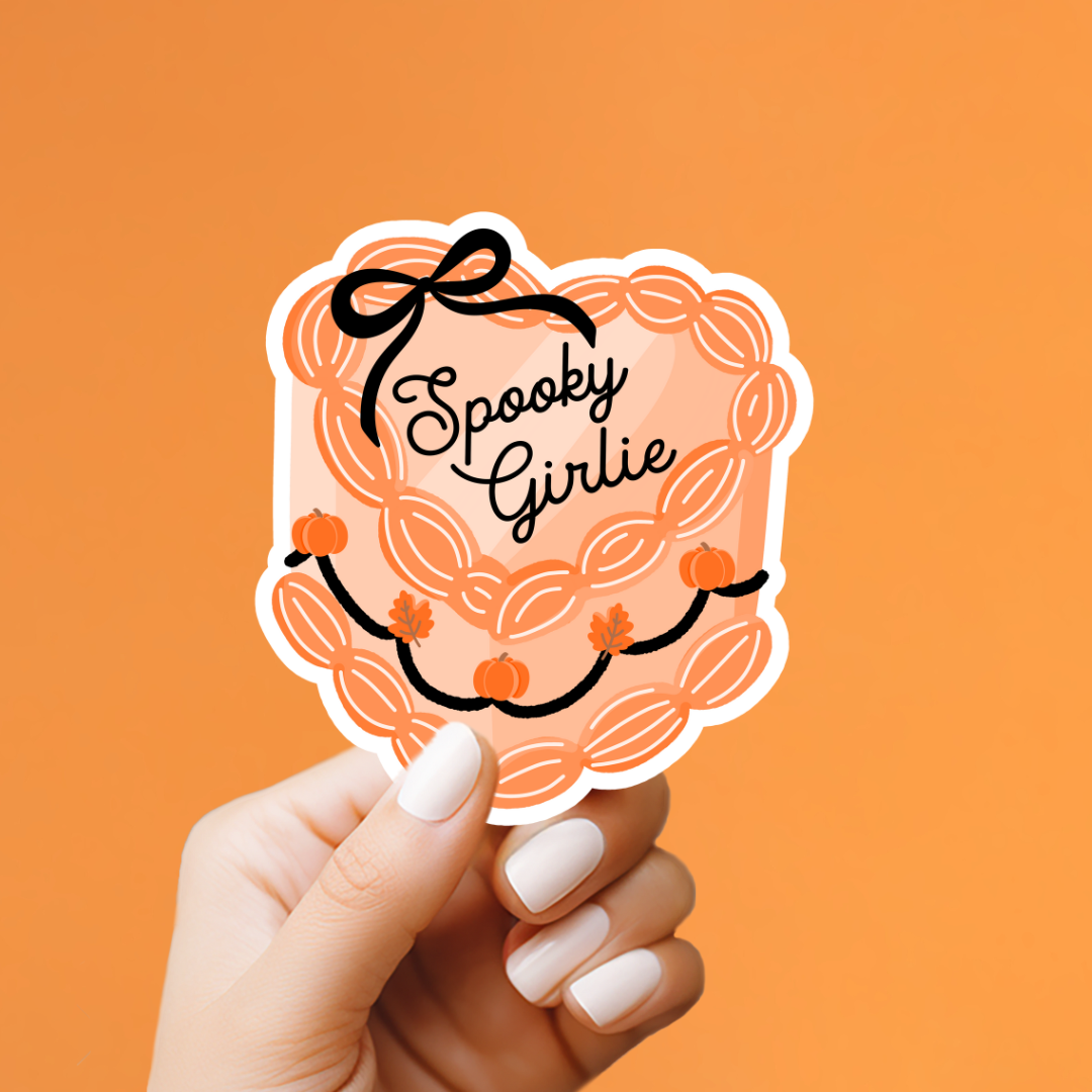 Spooky Girlie Cake Sticker