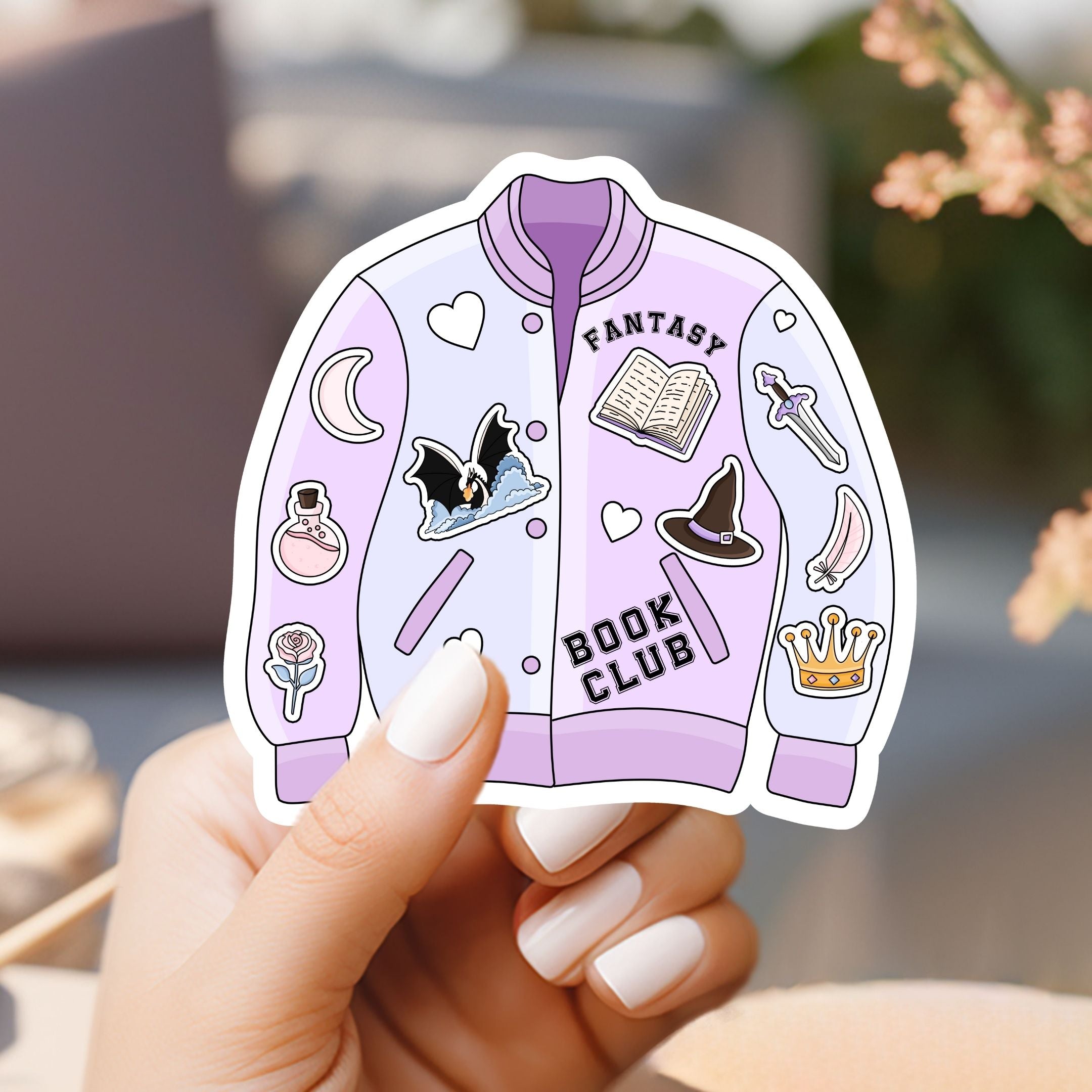 Fantasy Book Club Jacket Sticker