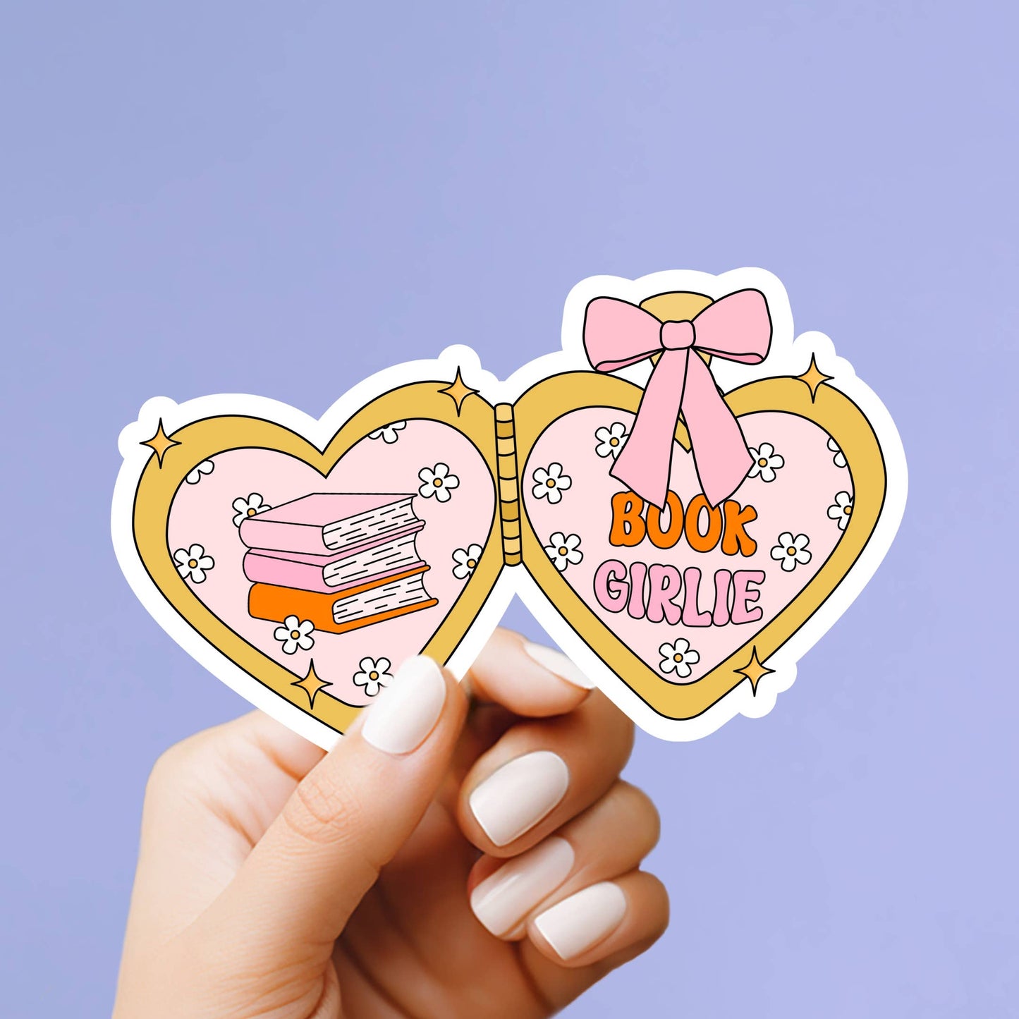 Book Girlie Locket Sticker