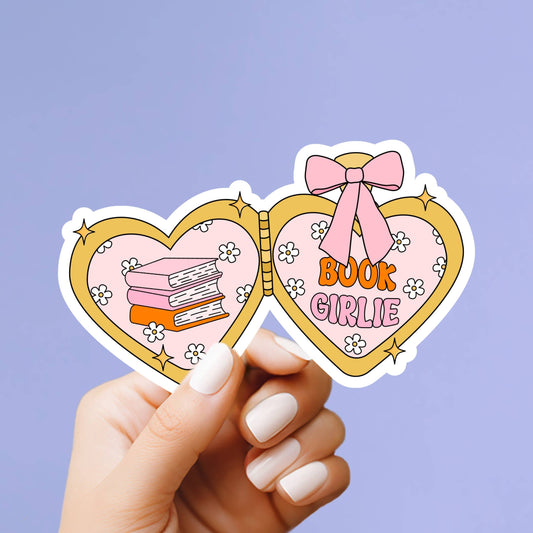 Book Girlie Locket Sticker