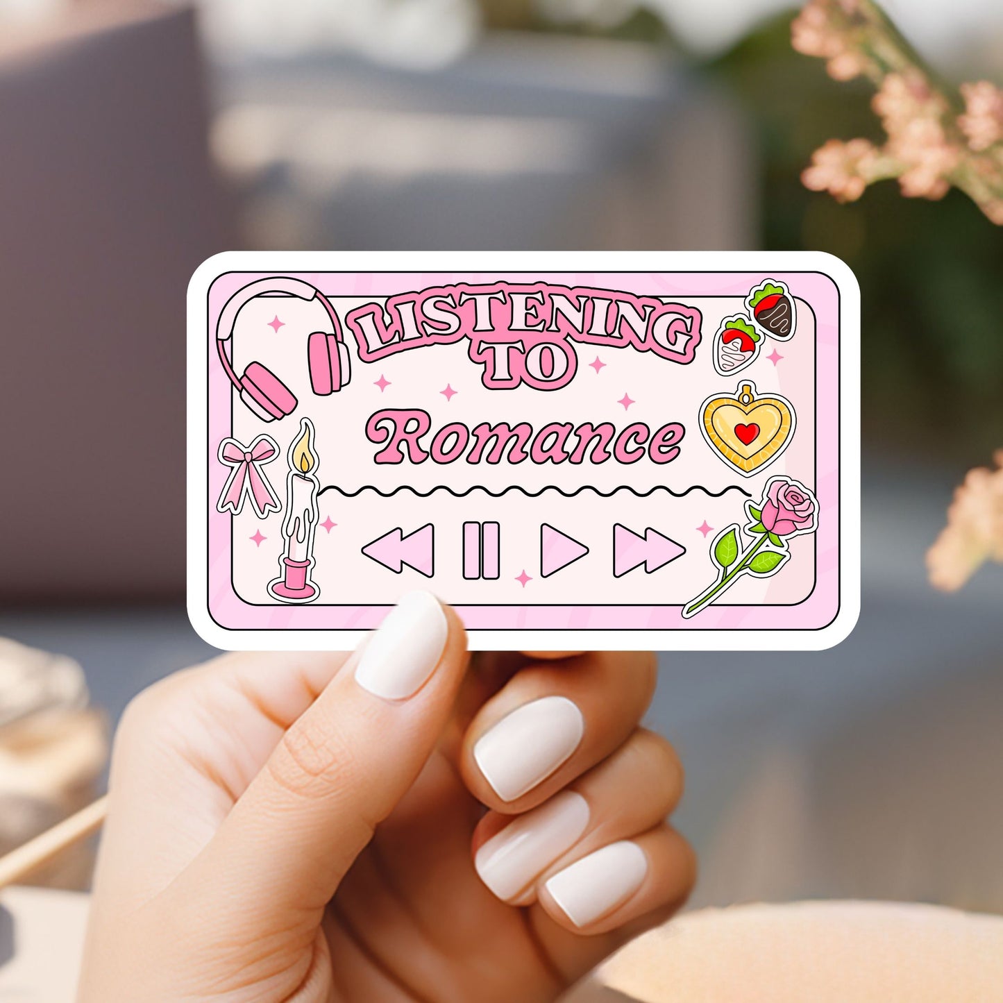 Listening to Romance Player Sticker
