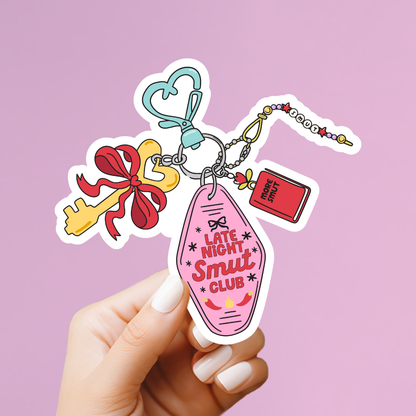Late Night Smut Keychain Sticker