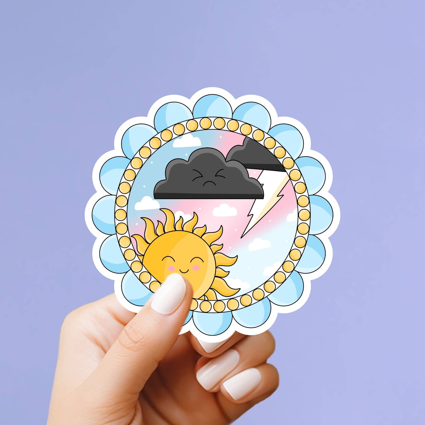 Grumpy x Sunshine Trope Sticker