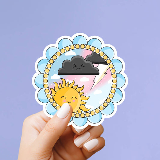 Grumpy x Sunshine Trope Sticker