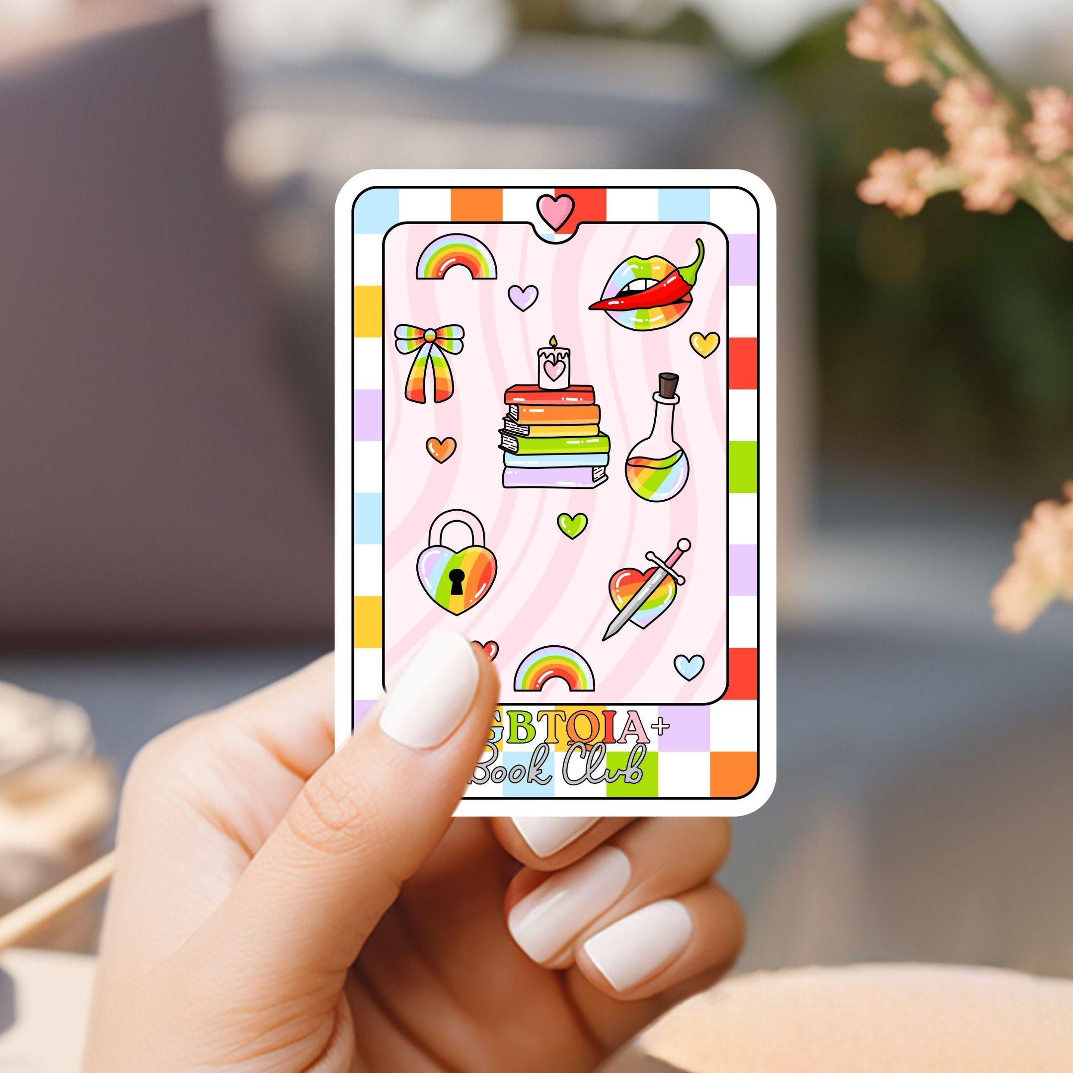 LGBTQIA+ Book Club Tarot Sticker
