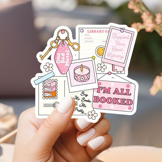 I'm All Booked Sticker