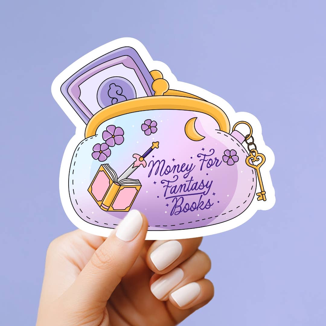 Money for Fantasy Books Vinyl Sticker