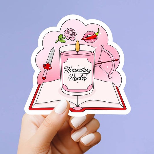 Romantasy Open Book Vinyl Sticker