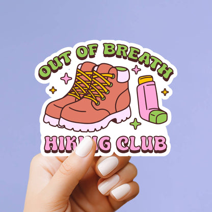 Out of Breath Hiking Club Sticker