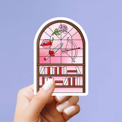 Romantasy Bookshelf Vinyl Sticker