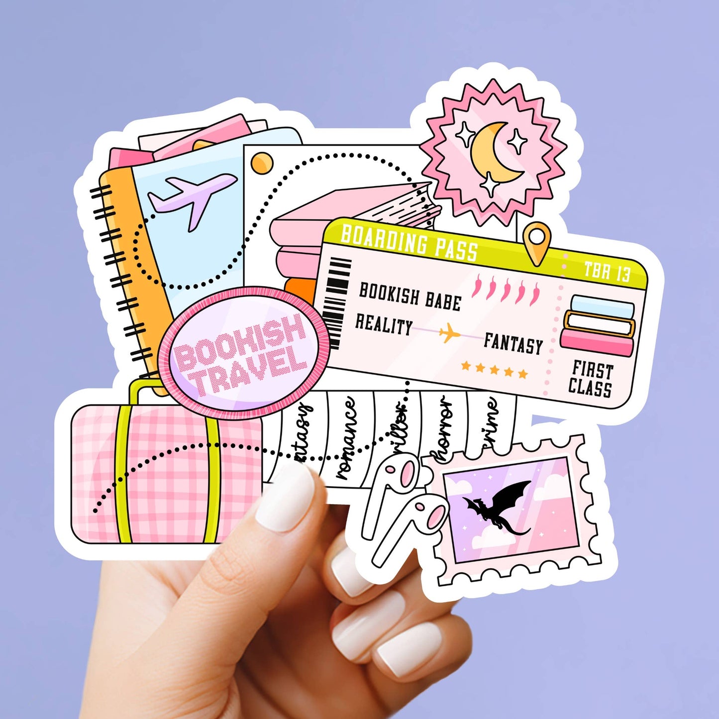 Bookish Travel Sticker