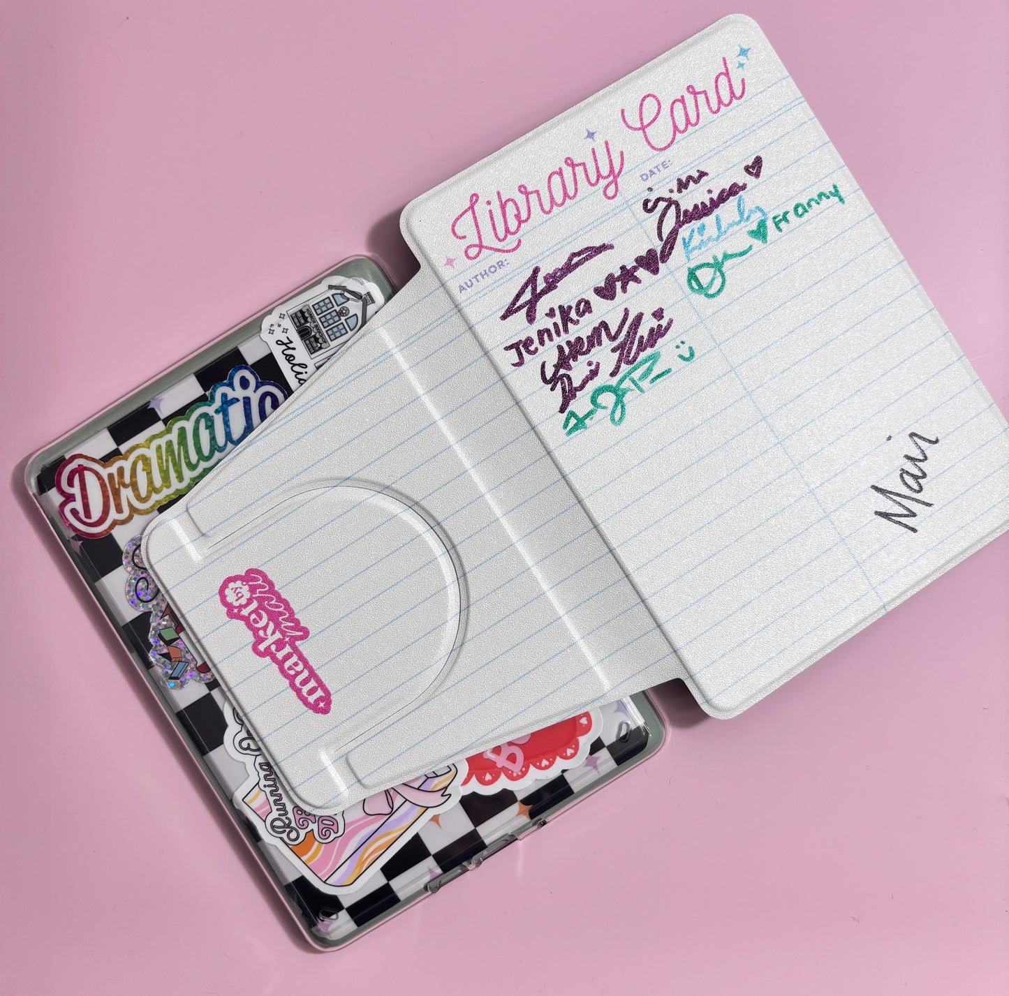 Library Card Removable Cover Kindle Case (Writeable)