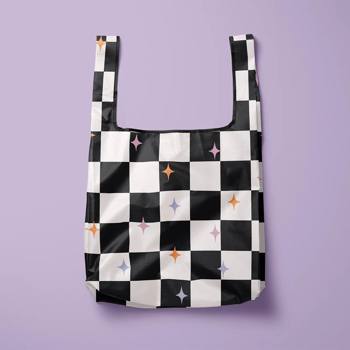 Checkered Foldable Tote Bag