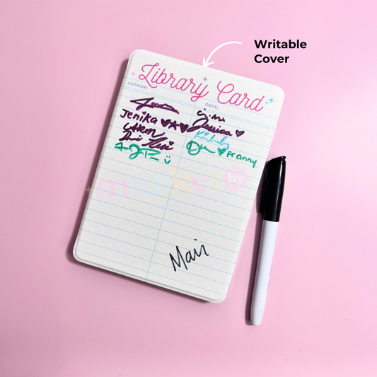 Library Card Removable Cover Case (Writeable)