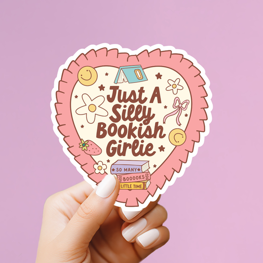 Just a Silly Bookish Girlie Sticker