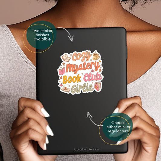 Mystery Book Club Girlie Sticker