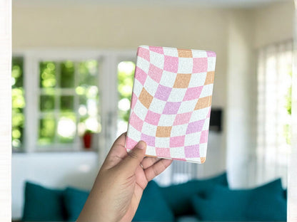 Pastel Checkered Grid Paperwhite Kindle Case