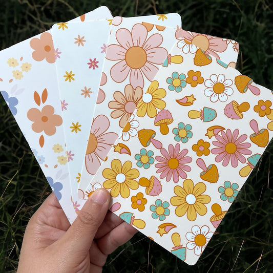 Four flower designs for Kindle inserts